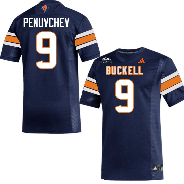 Bucknell Bison #9 Nicholas Penuvchev College Football Jerseys,Uniforms-Navy